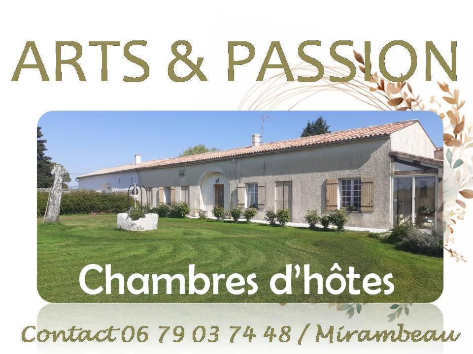 Arts & Passion Bed and Breakfast Mirambeau  Eksteriør billede